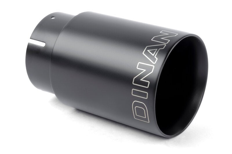 Dinan Double-Walled 4in Clamp-On Exhaust Tip - Black - 4in Outlet / 3.25in Inlet - Dinan