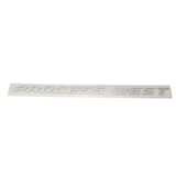 Process West Silver Logo Sticker - Universal - 270mm x 14mm