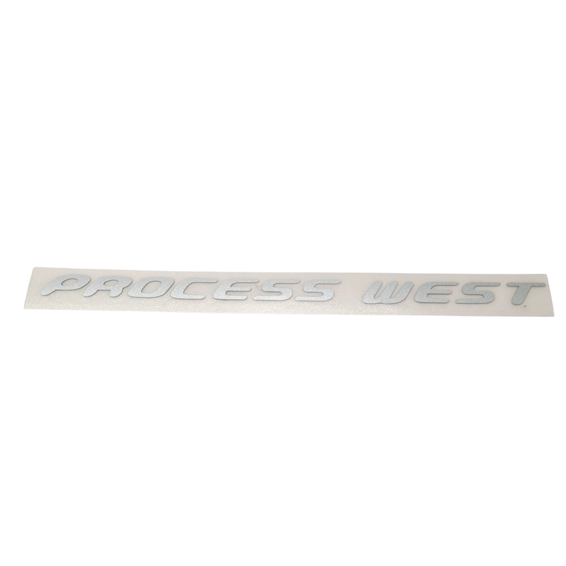Process West Silver Logo Sticker - Universal - 270mm x 14mm - Process West