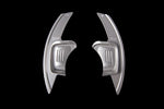 LEYO Sportline paddle shift extensions – silver pair front view - LEYO Thumbnail