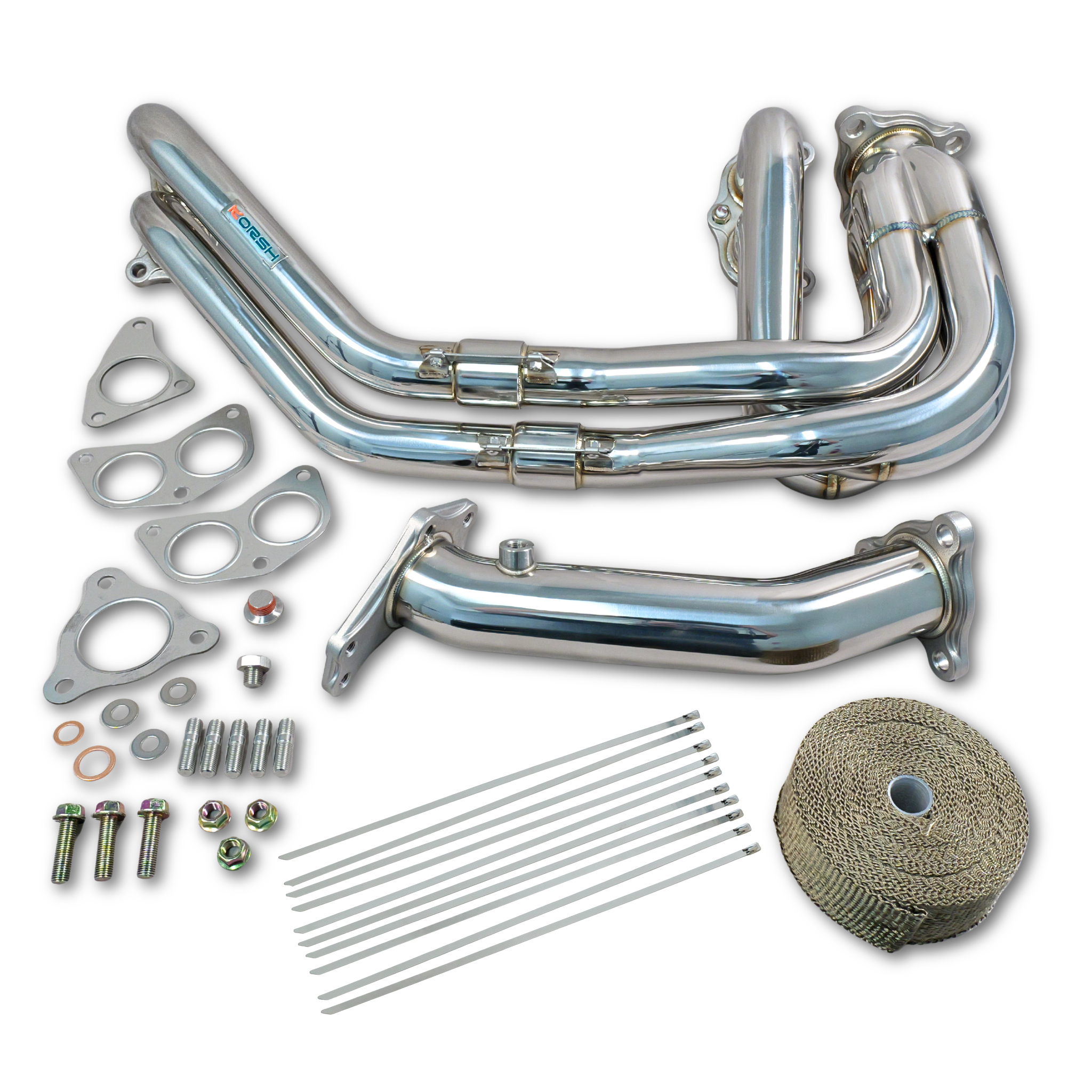 Korsh Unequal Length 3-Bolt Header & Up-Pipe – Subaru WRX 94–14 / STI 02–21 / Liberty GT 05–09 / Forester XT 04–08