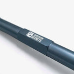 Suspension Secrets tie rod end, angled close-up of the grey adjuster and engraved logo - Suspension Secrets Thumbnail