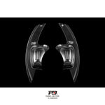 LEYO Sportline paddle shift extensions – black pair front view - LEYO Thumbnail