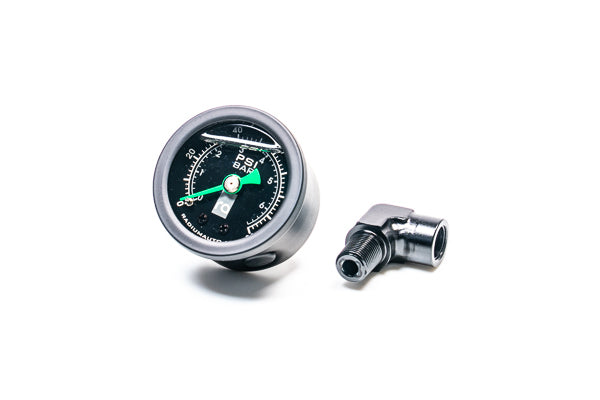 Radium Engineering Fuel Pressure Gauge with 90° Adapter - Universal - 0-100 PSI (0-6.9 BAR) - Radium Engineering