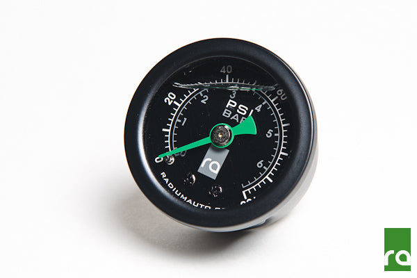 Radium Engineering Fuel Pressure Gauge with 90° Adapter - Universal - 0-100 PSI (0-6.9 BAR) - Image 2