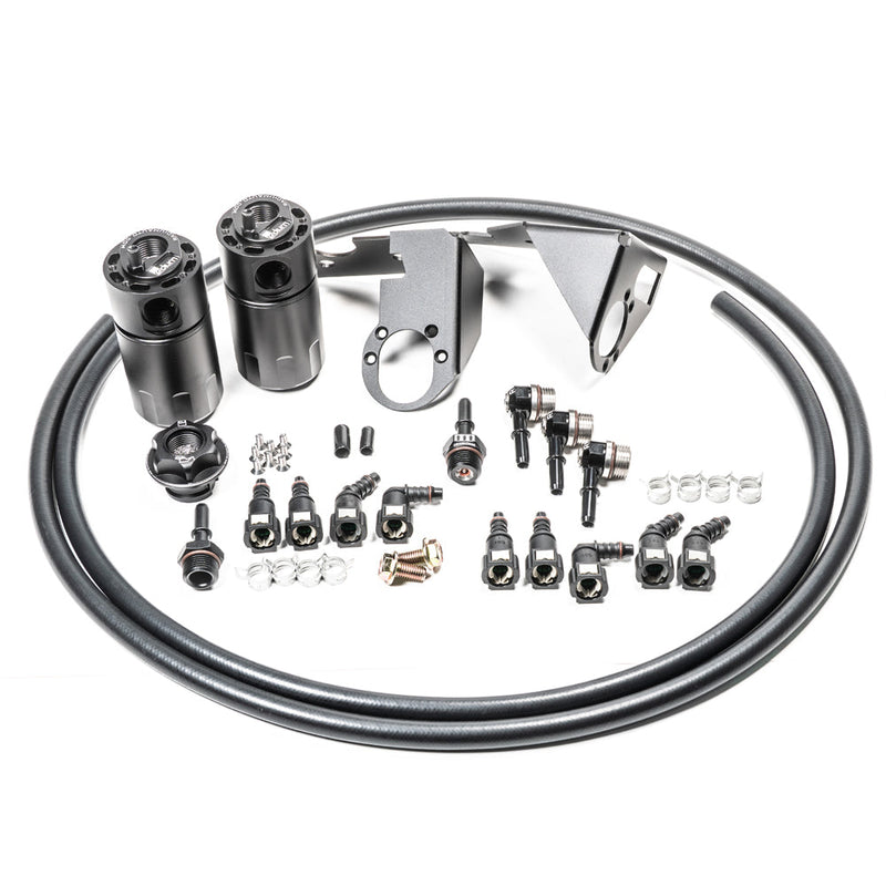 Radium Engineering Fluid Lock Catch Can Kit - Chevrolet Corvette (C6) - Dual CCV - Radium Engineering