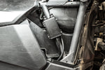Radium charcoal canister mounted to the frame behind the front RH guard on a Can-Am Maverick - Radium Off Road Thumbnail
