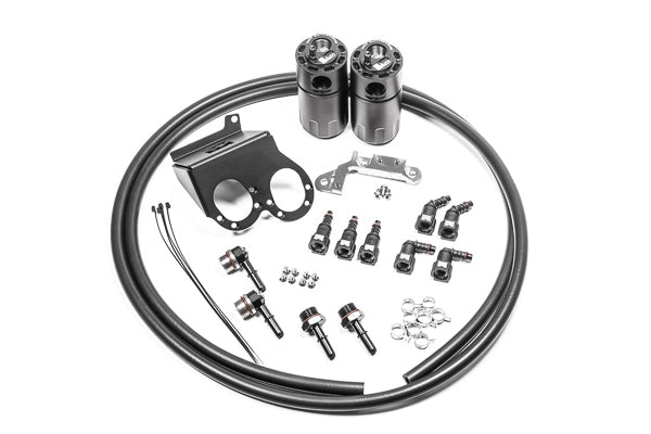 Radium Engineering Fluid Lock Catch Can Kit - Chevrolet Corvette (C7) - Dual CCV - Radium Engineering