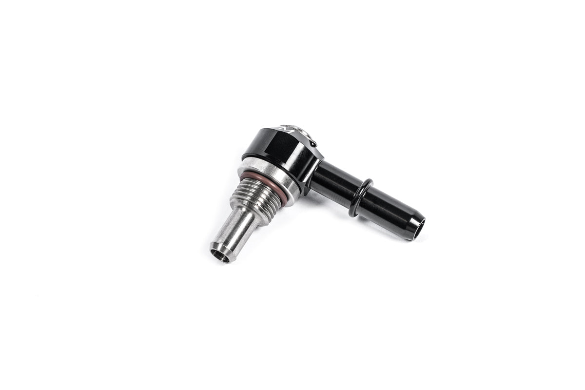 Radium 20-1000-06375-85 swivel banjo bulkhead fitting - 6AN ORB, 8.5mm barb and 3/8" SAE male