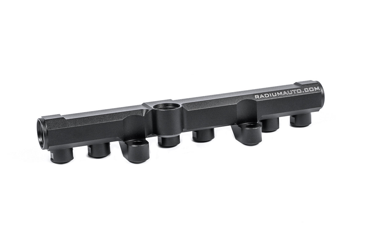 Radium Rotax 999T ACE fuel rail - side view with injector bores