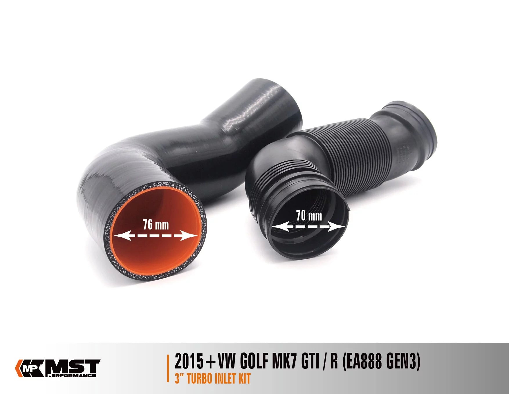 MST 3" Turbo Inlet Kit – VW Golf GTI/R Mk7 & Audi A3/S3 8V - Chicane Australia