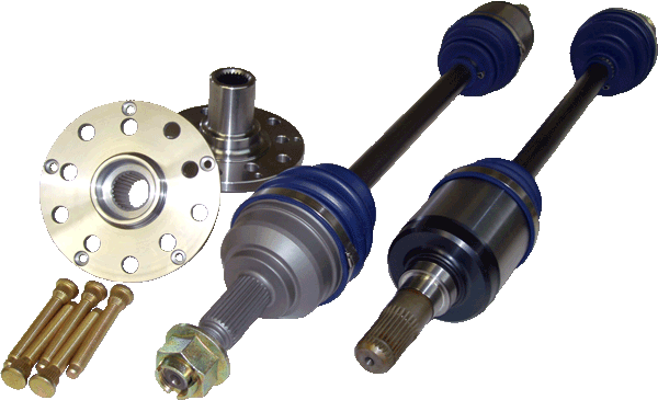 DSS Level 5 Rear Axle/Hub Kit - Subaru Impreza WRX (GC8) w/ STI R180 - Drive Shaft Shop