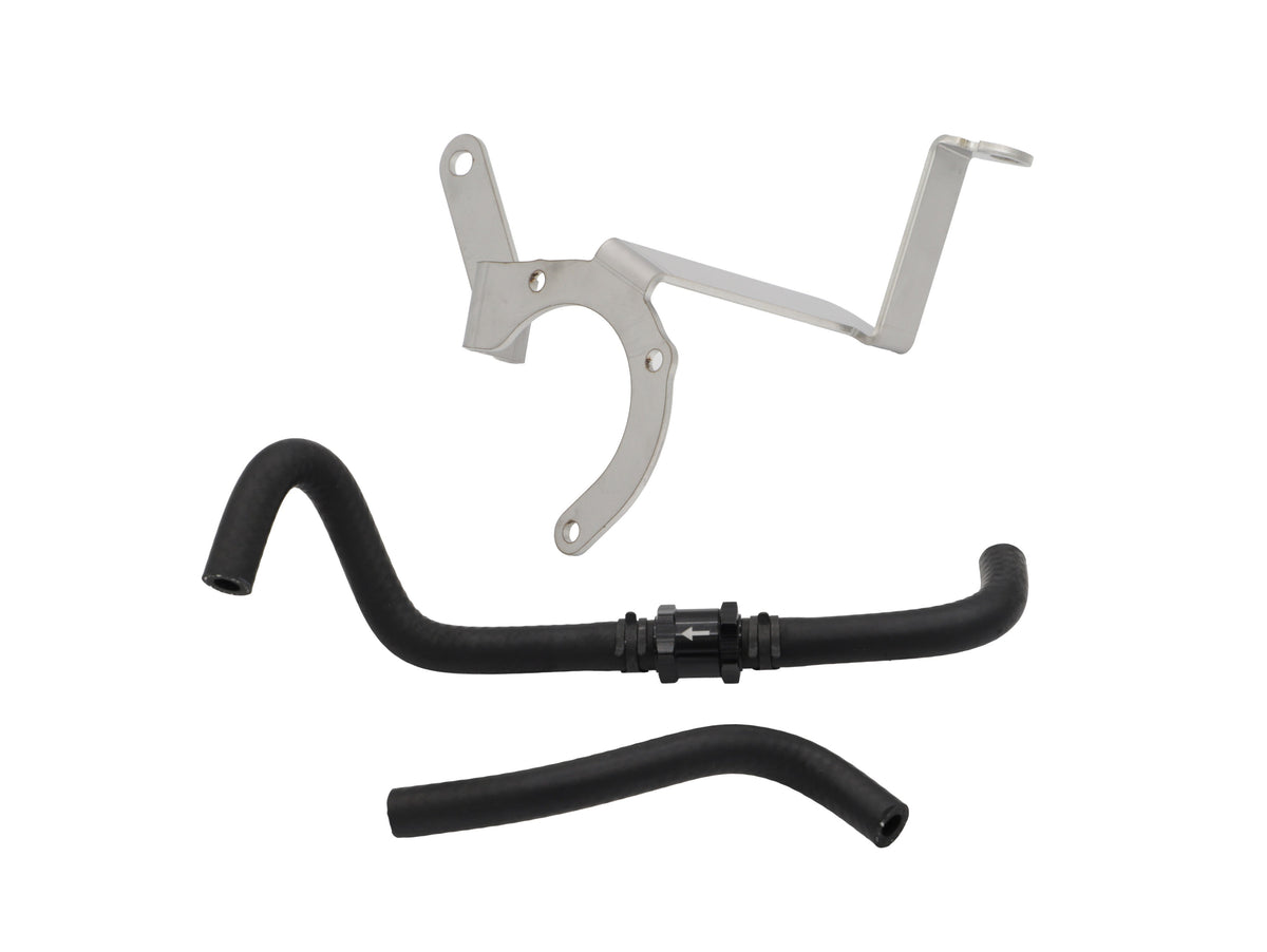PRL FL5 air oil separator stainless bracket and molded hoses