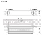 Koyo 10 Row Oil Cooler - Universal - 286x76x51mm (AN-10 ORB) - Koyorad Thumbnail
