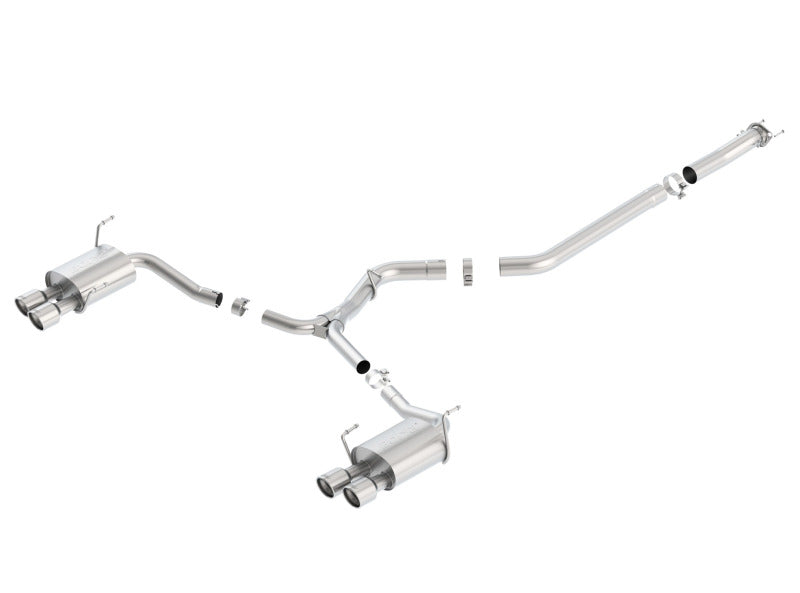 Borla Cat-Back Exhaust - Subaru WRX / WRX STI (VA) - S-Type 3in Quad Tip