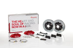 Brembo GT big brake kit contents: calipers, rotors, pads, brake lines and brackets (product illustration) - Brembo Thumbnail