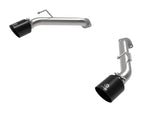 aFe Takeda axle-back exhaust for the Nissan Z RZ34 with black tips, both sides - AFE Power Thumbnail