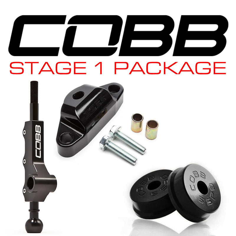 COBB Stage 1 drivetrain package – Subaru WRX 5-speed – shifter, rear stay bushing and front bushings - Cobb Tuning