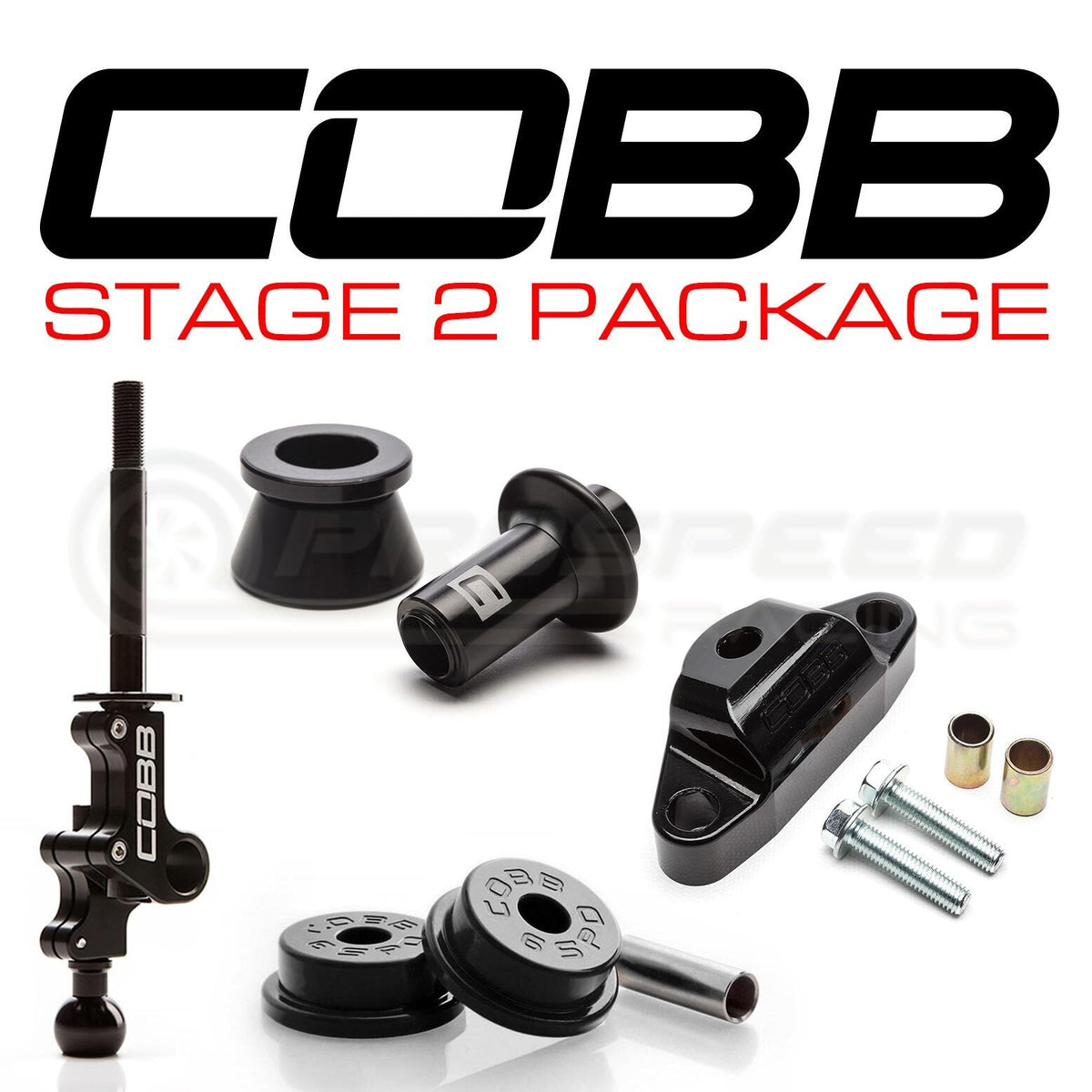 COBB Stage 2 drivetrain package – Subaru WRX STI 6-speed – package parts with bolts and sleeves