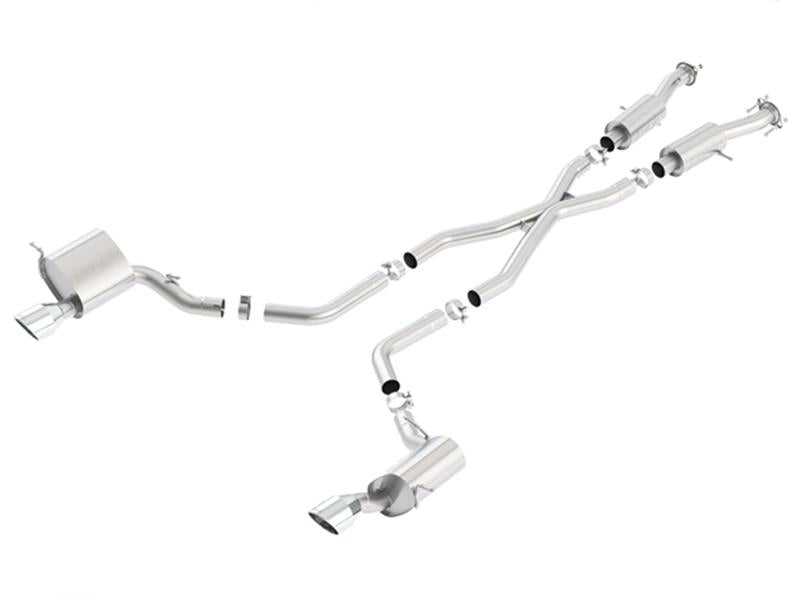Borla Cat-Back Exhaust - Jeep Grand Cherokee SRT (WK2) - Dual 5in Tips X-Pipe - Borla