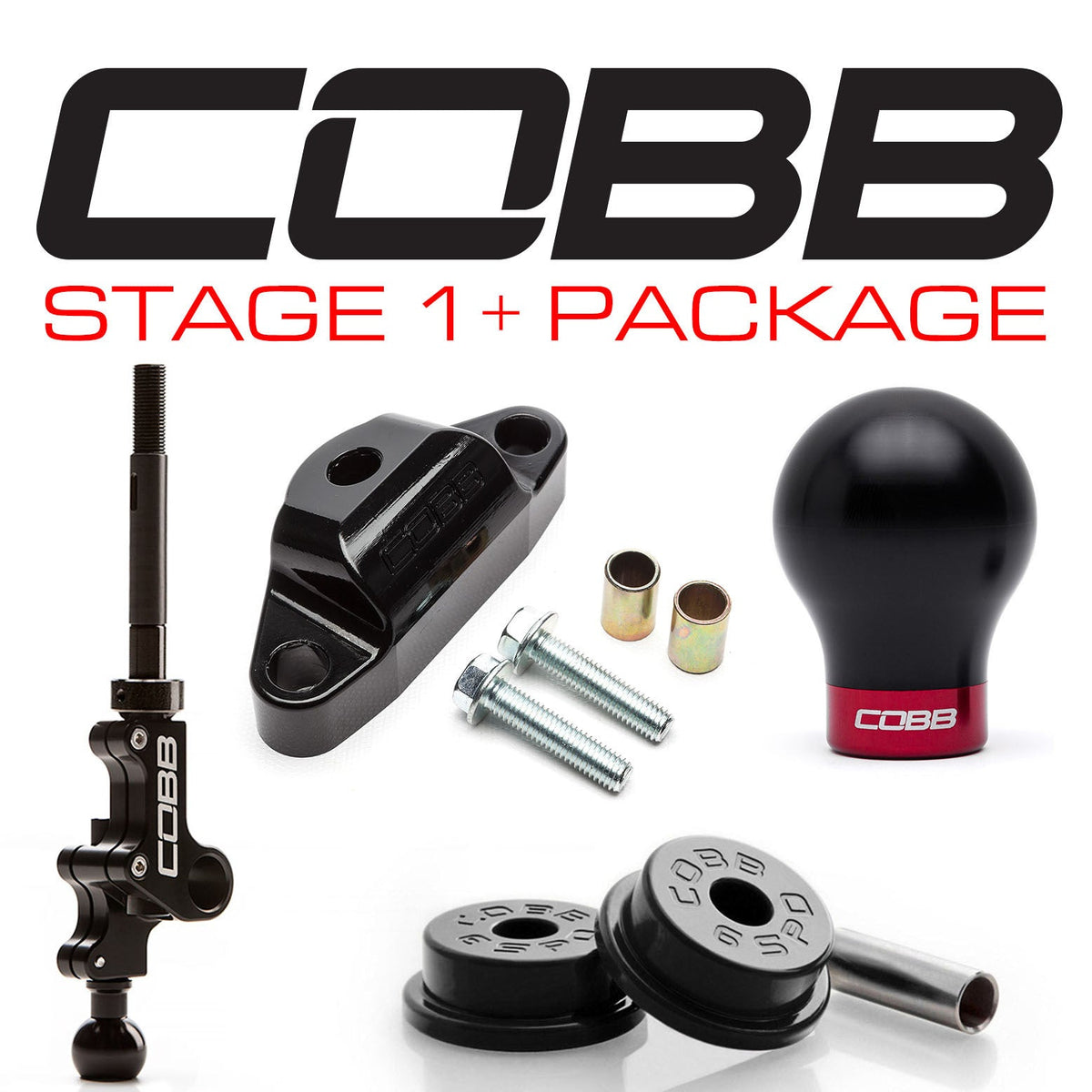 COBB Stage 1+ Drivetrain Package – Subaru Liberty GT spec.B – kit laid out, second copy (product illustration)