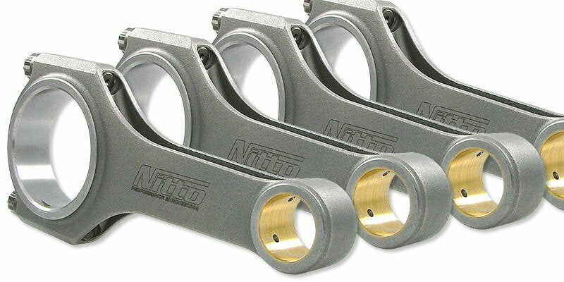 Nitto H-beam connecting rods – big end and bronze pin bush close-up (product illustration)