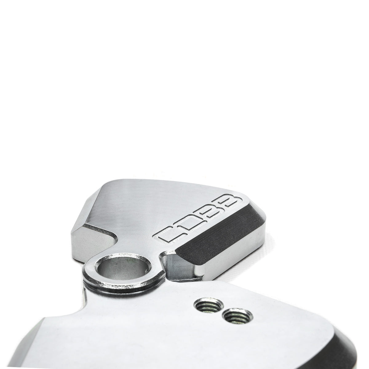 COBB shift plate – Subaru WRX VA/VB – close-up of pivot and two adjustment holes