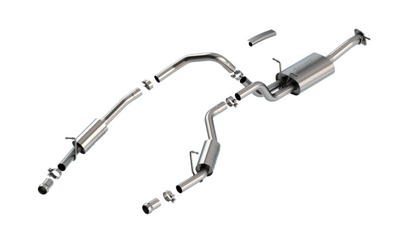 Borla Cat-Back Exhaust - RAM 1500 Hurricane Standard Output (DT) - 3in into Dual 2.5in - Borla