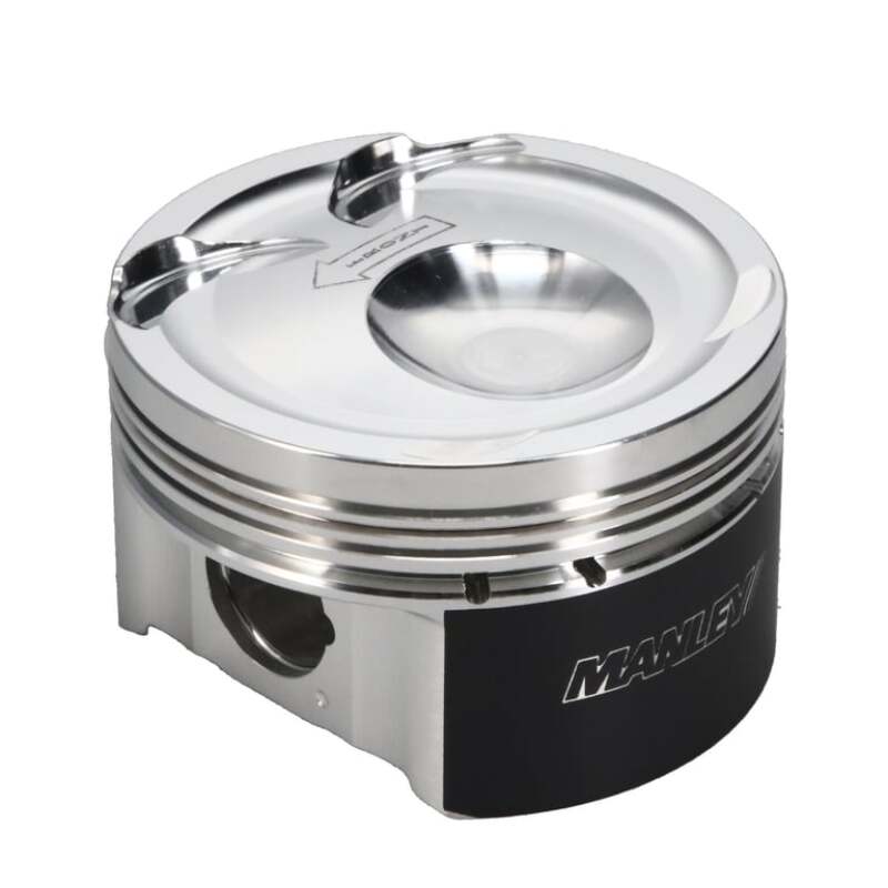 Manley Platinum Series 2.3L EcoBoost forged piston with moly-coated skirt, three-quarter view