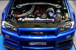R34 Skyline GT-R engine bay with a clear timing belt cover fitted - Nitto Thumbnail