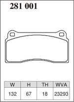 DIXCEL Front Brake Pads - Ford Falcon XR6T / XR8 (BA/BF/FG) / FPV GT / Lamborghini Gallardo Pad Shape - Dixcel Brakes Thumbnail