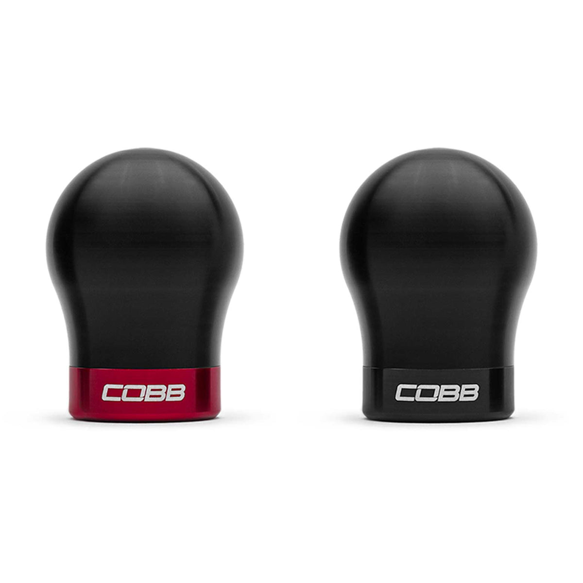 COBB weighted shift knob – black knob with red and black trim rings