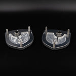 Suspension Secrets front camber caster top mounts, pair on a black background - Suspension Secrets Thumbnail