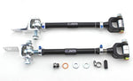 SPL Titanium Series HICAS delete toe links fitted to billet brackets, angled view (product illustration) - SPL Parts Thumbnail
