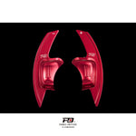 LEYO Sportline paddle shift extensions – red pair front view - LEYO Thumbnail