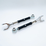 Suspension Secrets adjustable rear traction arms from the kit, clevis and rod ends on white - Suspension Secrets Thumbnail