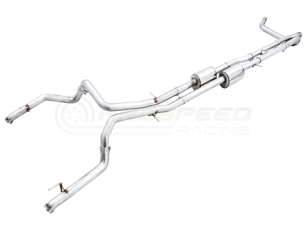 AWE Tuning 0FG Cat Back Exhaust with Dual Bashguard - Chevrolet Silverado ZR2 / GMC Sierra AT4X (T1XX) - Dual 76mm T304L Stainless
