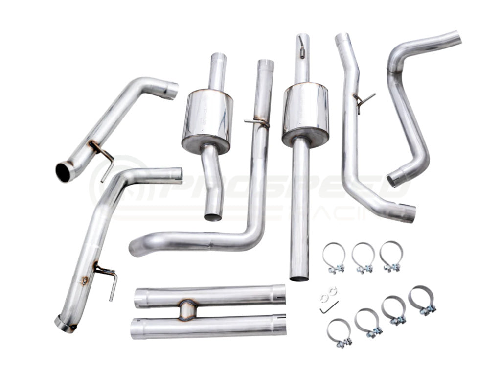 AWE Tuning 0FG Cat Back Exhaust with Dual Bashguard - Chevrolet Silverado ZR2 / GMC Sierra AT4X (T1XX) - Dual 76mm T304L Stainless - Image 2