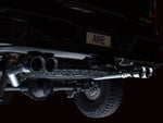 AWE 0FG cat-back exhaust – Chevrolet Silverado ZR2 – low rear view of the quad chrome silver tips - AWE Exhausts Thumbnail