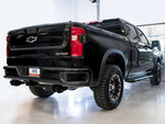 AWE 0FG cat-back exhaust – Chevrolet Silverado ZR2 – rear three-quarter view with diamond black tips fitted - AWE Exhausts Thumbnail