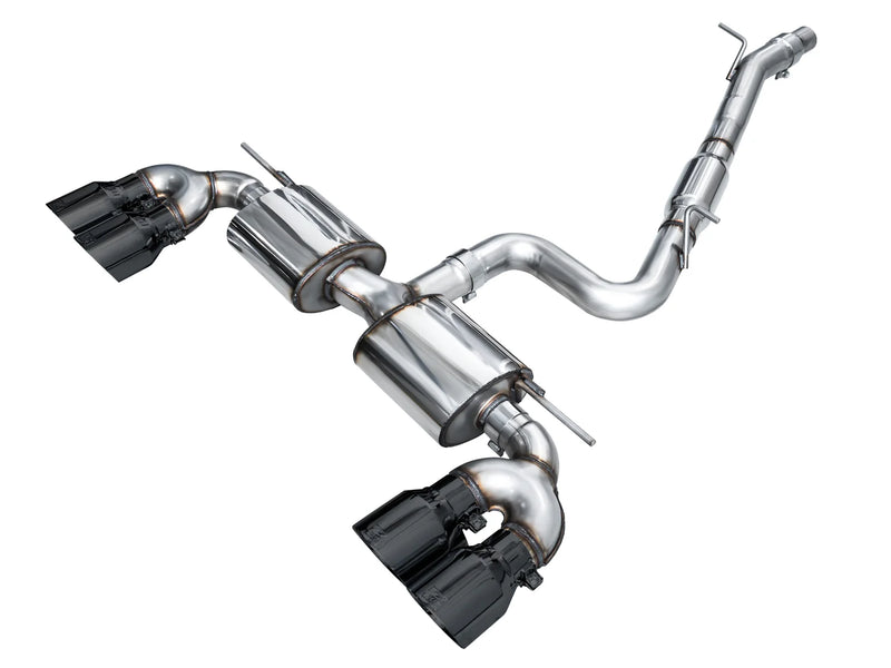 AWE Touring Edition exhaust – Volkswagen Golf R (Mk8) – full system with diamond black quad tips - AWE Exhausts