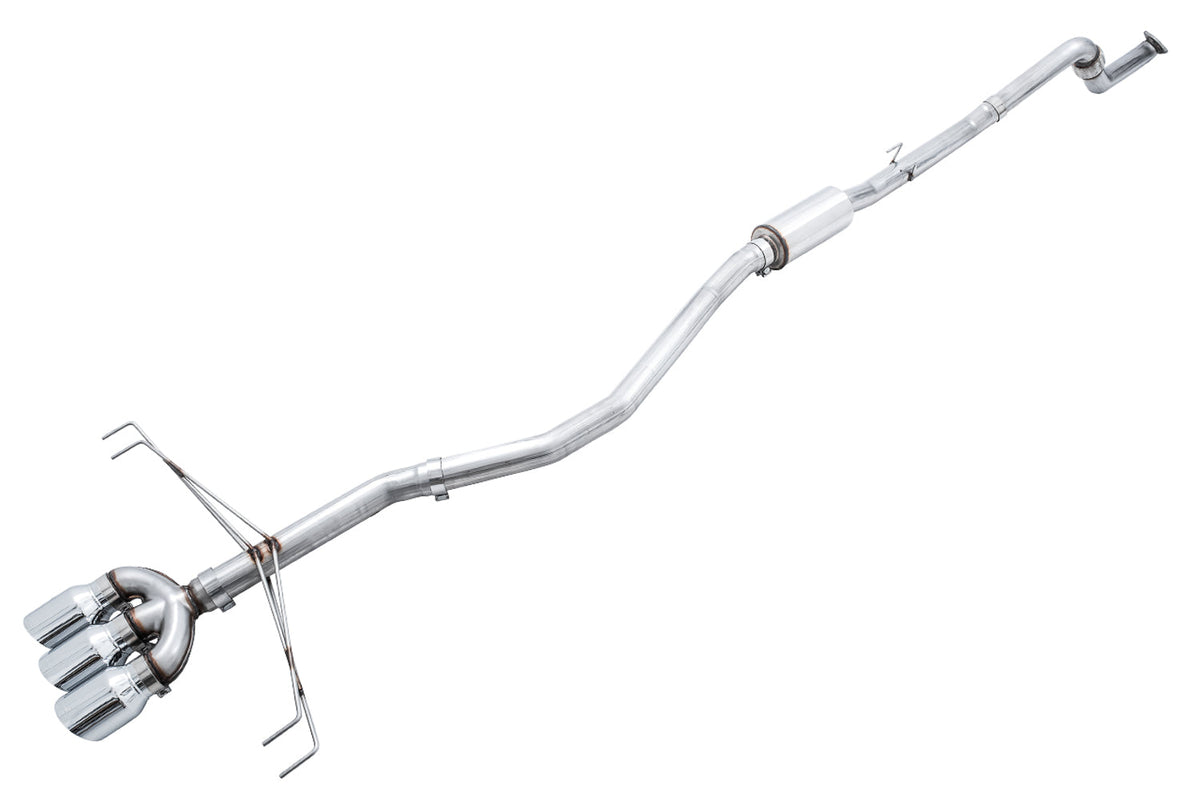 AWE Track Edition exhaust with front pipe – Honda Civic Type R (FK8) – full system with triple chrome silver tips