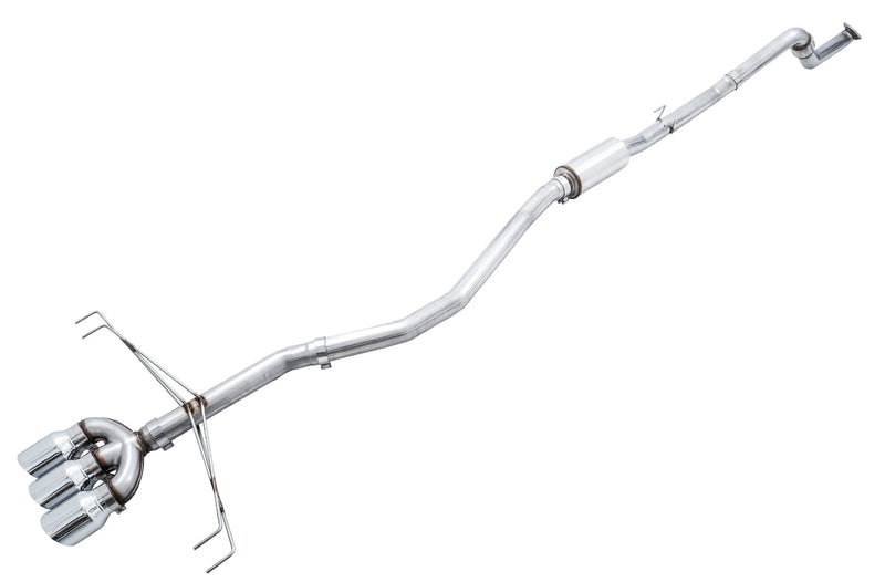 AWE Track Edition exhaust with front pipe – Honda Civic Type R (FK8) – full system with triple chrome silver tips - AWE Exhausts