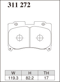 Dixcel Front Brake Pads - Toyota Supra (JZA80) 17" Wheel / Celica GT-Four (ST205) Pad Shape