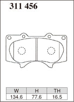 DIXCEL Front Brake Pads - Toyota Hilux / Landcruiser Prado (120/150 Series) / Fortuner / FJ Cruiser / Mitsubishi Pajero (NS/NT/NW/NX) Pad Shape - Dixcel Brakes Thumbnail