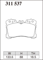 DIXCEL Front Brake Pads - Lexus LS460 (USF40/USF41) / LS500 (VXFA50) / LS600h (UVF45) Pad Shape - Dixcel Brakes Thumbnail