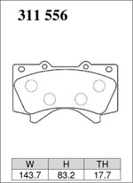 DIXCEL Front Brake Pads - Toyota LandCruiser 200 Series (VDJ200R/URJ202R) / Tundra (USK56L) / Lexus LX570 (URJ201R) Pad Shape - Dixcel Brakes Thumbnail