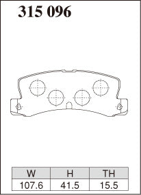 DIXCEL Rear Brake Pads - Toyota Corolla (AE82/AE92/AE101/AE111) / Corolla Levin / Sprinter Trueno Pad Shape
