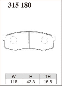 DIXCEL Rear Brake Pads – Toyota Land Cruiser 70 80 / Prado 90 120 150 / Hilux / FJ Cruiser