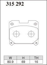 Dixcel Rear Brake Pads - Toyota Supra (JZA80) 17" Wheel / Celica GT-Four (ST205) Pad Shape - Dixcel Brakes Thumbnail